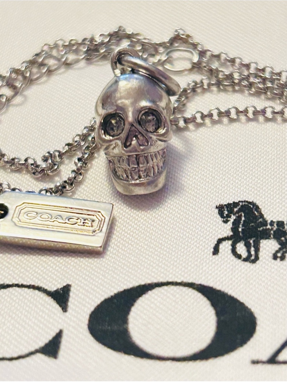 Coach Y2K Skull Charm Necklace - Picture 3 of 13